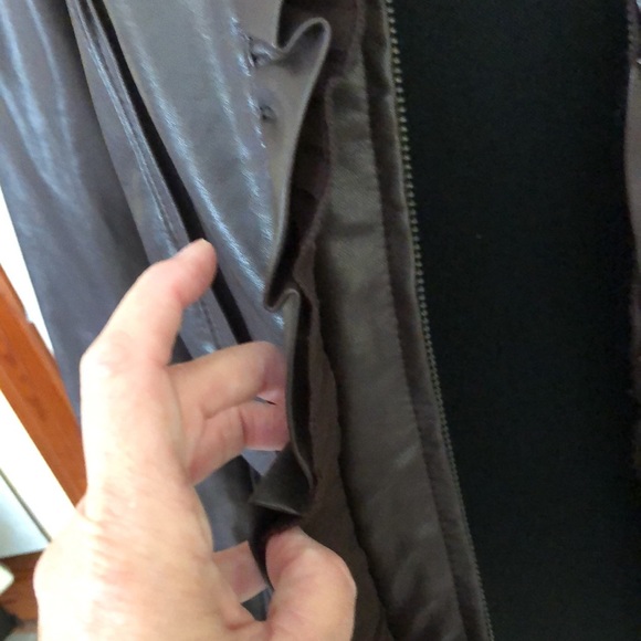 Dress Barn faux leather brown so soft jacket. Size 18/20 Ptp26”. Just stunning! - Picture 2 of 8